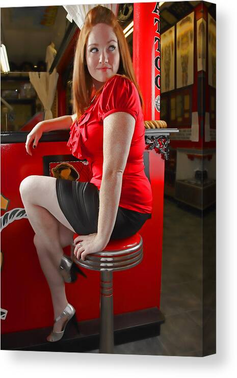 Redhead Canvas Print featuring the photograph Red by Rick Berk