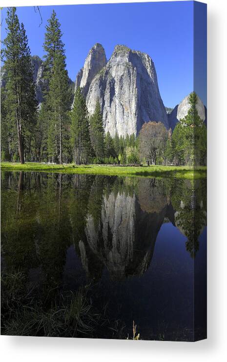 Mountains Canvas Print featuring the photograph Reflecting On Yosemite by Rick Berk