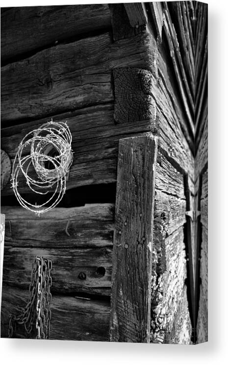 Barn Canvas Print featuring the photograph Rusty Nails Hold Up Time by Greg Sharpe