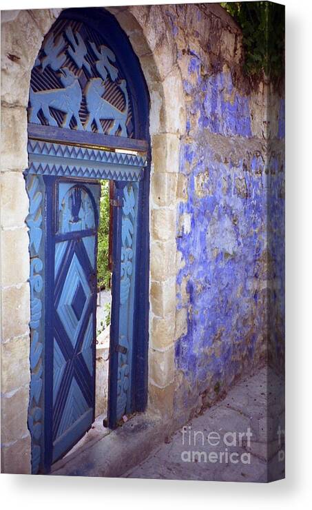 Closed Door Canvas Print featuring the photograph Safed Door by Arlene Carmel