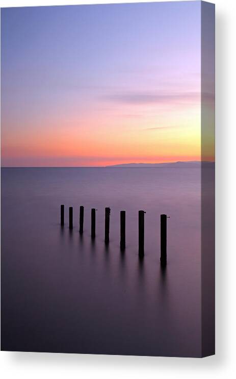 Sunset Canvas Print featuring the photograph Saltcoats Sunset by Grant Glendinning