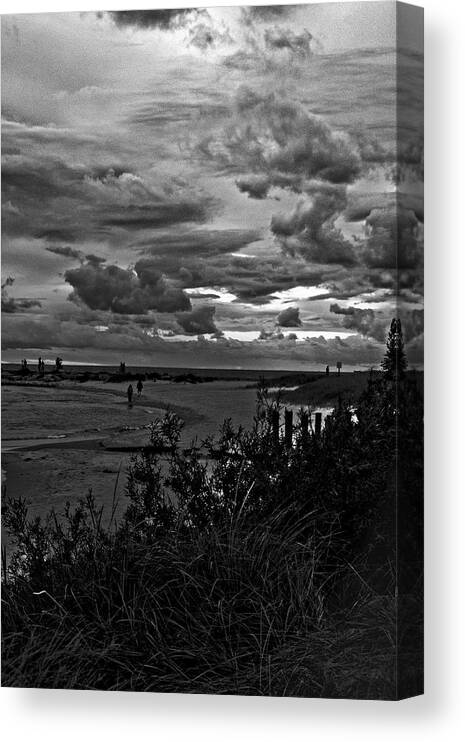 Ludington Michigan Canvas Print featuring the photograph September clouds by Randall Cogle