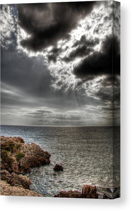 Puglia Canvas Print featuring the photograph Solo Sunset 2 by Andrea Barbieri