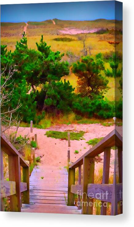 Surfside Canvas Print featuring the photograph Steps - Surfside Beach by Jack Torcello