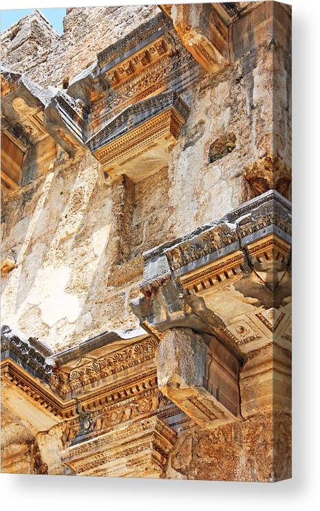 Stone Canvas Print featuring the photograph Stone wall by Angela Siener