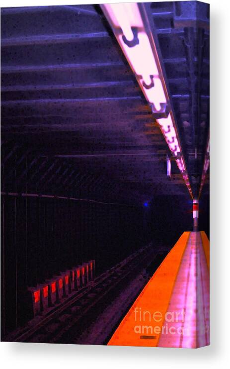 Subway Canvas Print featuring the photograph Subway Silence by Gwyn Newcombe