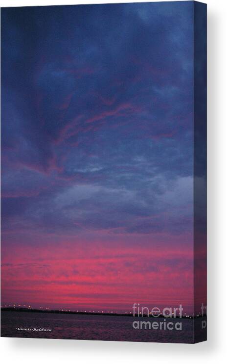 Sunset Canvas Print featuring the photograph Sunset Surprise by Tannis Baldwin