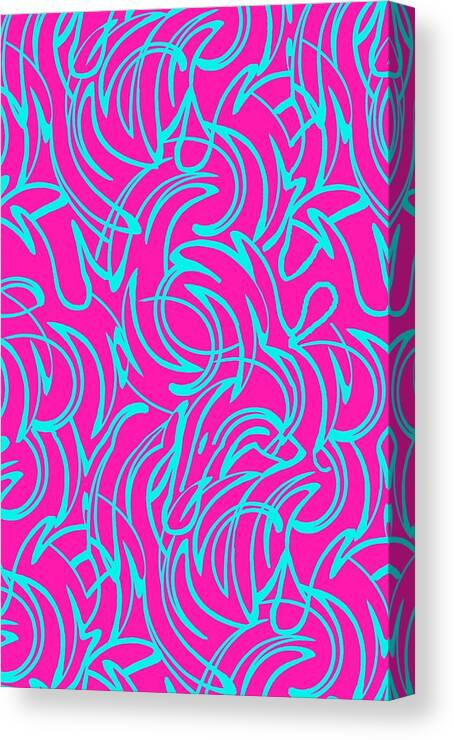 Swirls (digital) By Louisa Knight (contemporary Artist) Canvas Print featuring the digital art Swirls by Louisa Knight