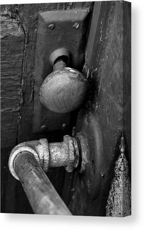 Black And White Canvas Print featuring the photograph The Cellar by Ron Cline