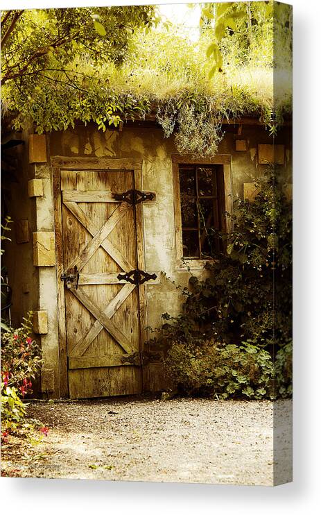 Garden Canvas Print featuring the digital art The Garden Shed by Mary Jane Armstrong