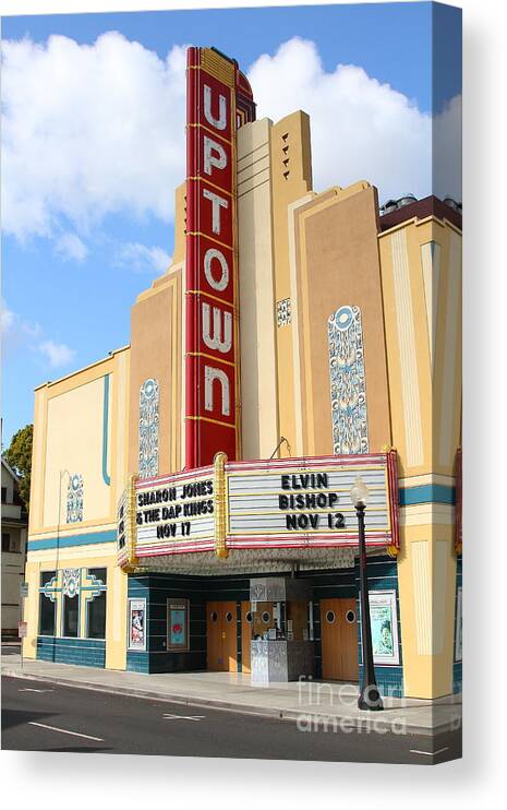 Theater Canvas Print featuring the photograph The Uptown Theater in Napa California Wine Country . 7D8935 by Wingsdomain Art and Photography