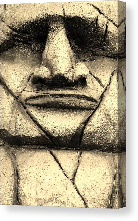 Easter Island Canvas Print featuring the photograph Tiki Dude by Rob Hans