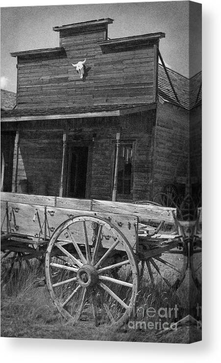 Trail Town Canvas Print featuring the photograph Trail Town in Cody Wyoming by Janeen Wassink Searles