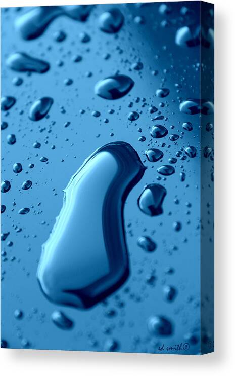 True Blue Bubbles Canvas Print featuring the photograph True Blue Bubbles by Edward Smith