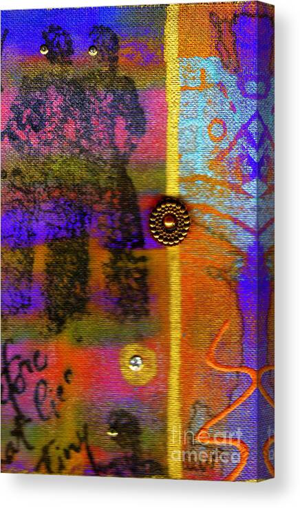 Elation Canvas Print featuring the mixed media Two Friends by Angela L Walker