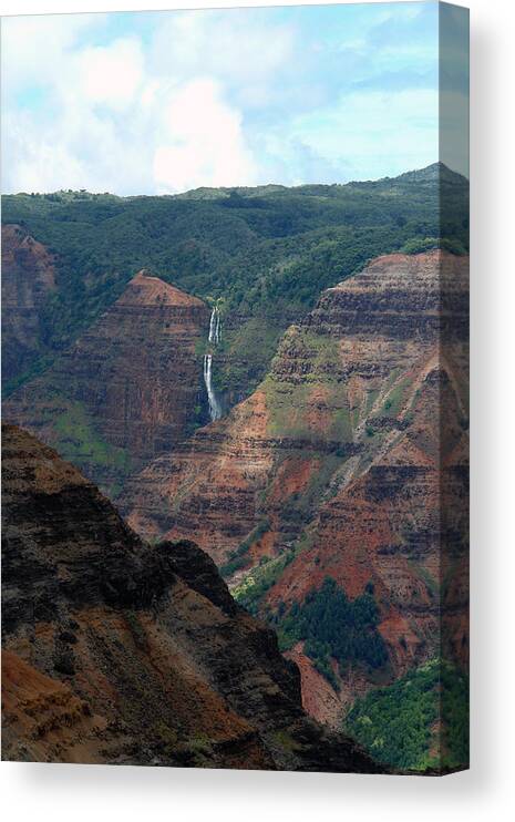 Waimea Canyon Canvas Print featuring the photograph Waimea Canyon by David Foster