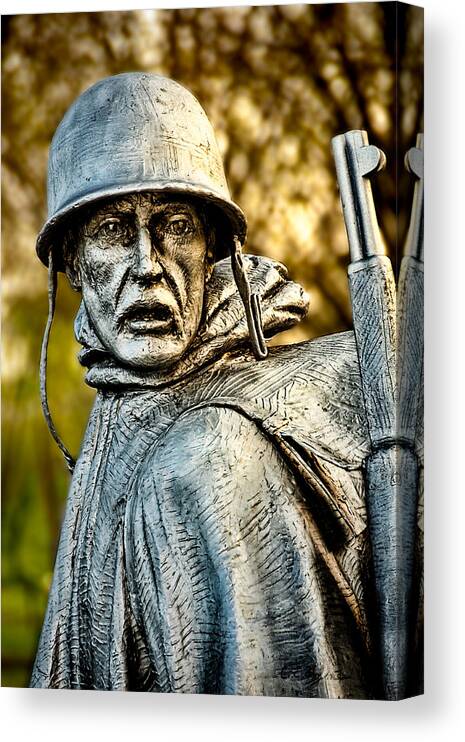 Soldier Canvas Print featuring the photograph Weary for Hope by Christopher Holmes