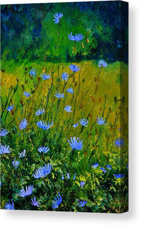 Floral Canvas Print featuring the painting Wild Flowers 911 by Pol Ledent