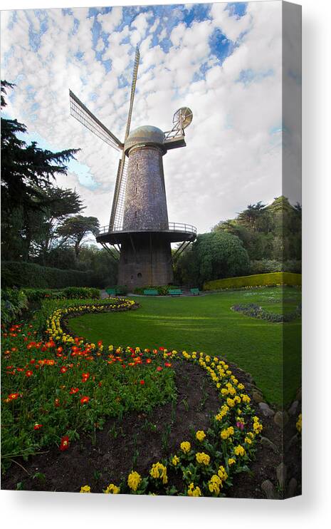 Golden Gate Park Canvas Print featuring the photograph Windmill by Roger Mullenhour