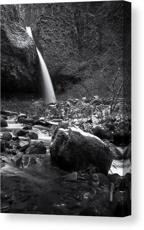 columbia River Gorge Canvas Print featuring the photograph Winter Ponytail by Jon Ares