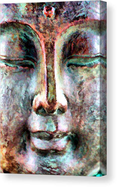 Buddha Canvas Print featuring the digital art Wisdom by Brian Davis