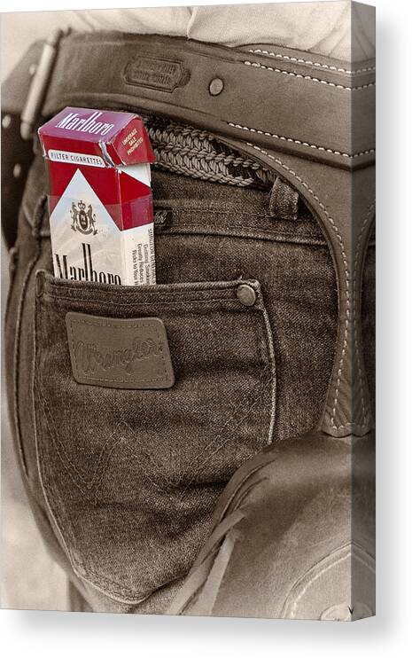 Marlboro Canvas Print featuring the photograph Wrangler by Susan Candelario