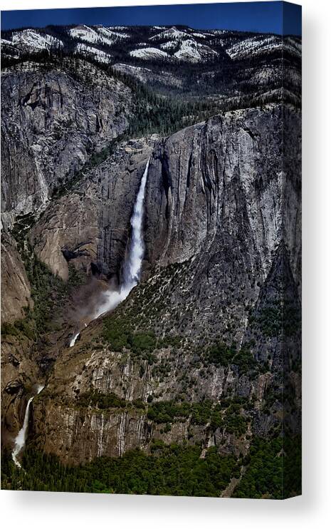 Landscape Canvas Print featuring the photograph Yosemite Falls by Ellen Heaverlo
