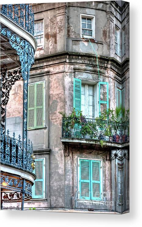 New Canvas Print featuring the photograph 0254 French Quarter 10 - New Orleans by Steve Sturgill