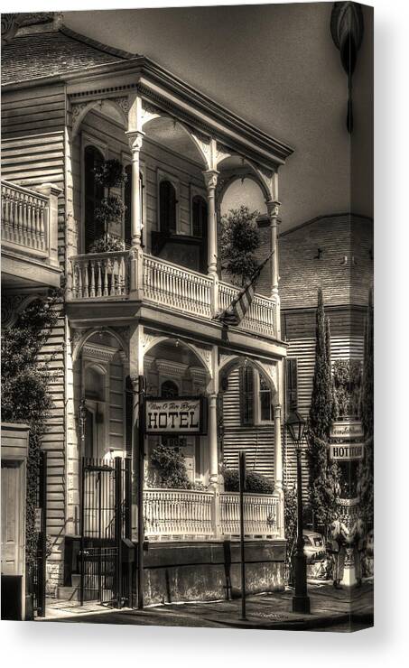 New Orleans French Quarter Canvas Print featuring the photograph 905 Royal Hotel #1 by Greg and Chrystal Mimbs