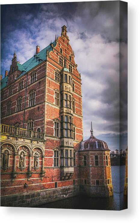Hillerod Canvas Print featuring the photograph Frederiksborg Castle Hillerod Denmark by Carol Japp