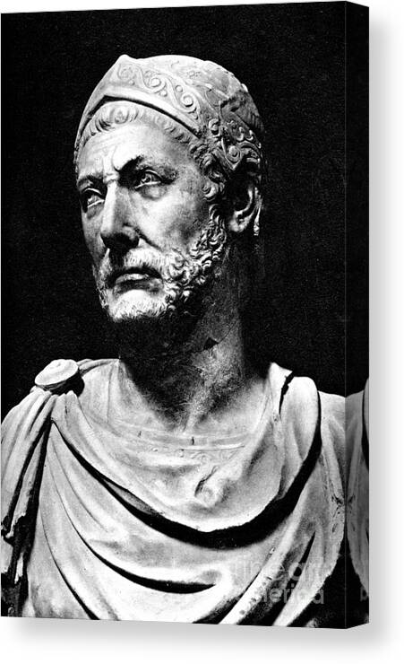 History Canvas Print featuring the photograph Hannibal, Carthaginian Military by Photo Researchers
