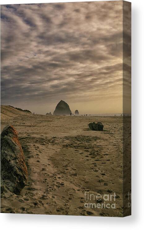 Haystack Canvas Print featuring the photograph Haystack Rock #1 by Timothy Johnson