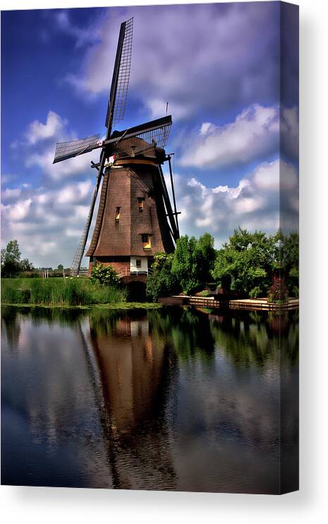 Kinderdijk Canvas Print featuring the photograph Kinderdijk #1 by Hugh Smith