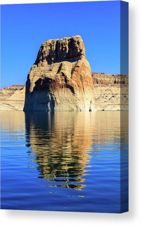 Lone Rock Canyon Canvas Print featuring the photograph Lone Rock Canyon #1 by Raul Rodriguez