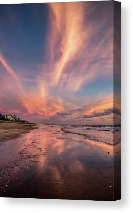 Clouds Canvas Print featuring the photograph Low Tide Mirror #1 by Debra and Dave Vanderlaan