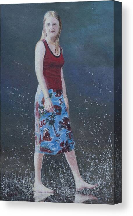 Summer Canvas Print featuring the painting Nice And Cool #1 by Masami Iida