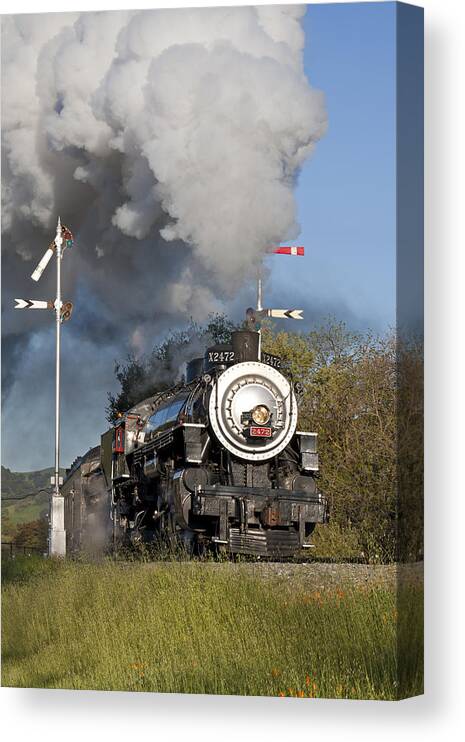 Railroad Canvas Print featuring the photograph Southern Pacific 2472 #3 by Rick Pisio