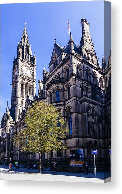 Spring Canvas Print featuring the photograph Spring at Manchester Town Hall #2 by Laura Tucker