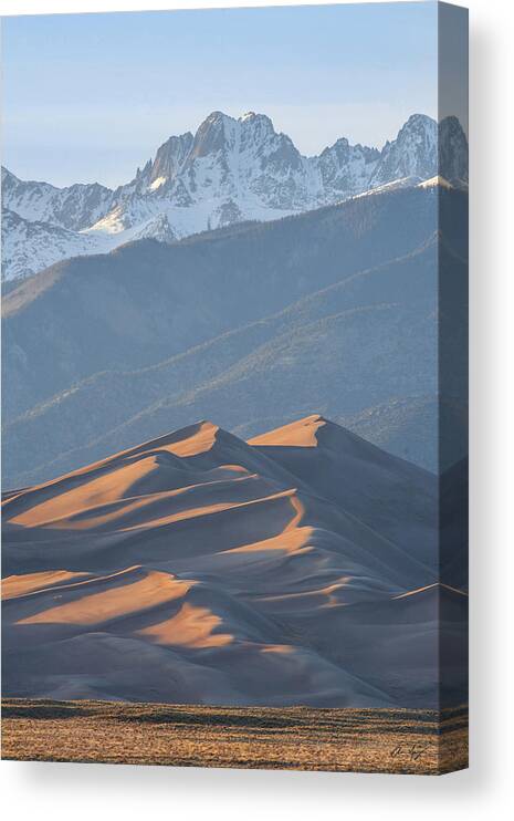 Star Dune Canvas Print featuring the photograph Star Dune #1 by Aaron Spong