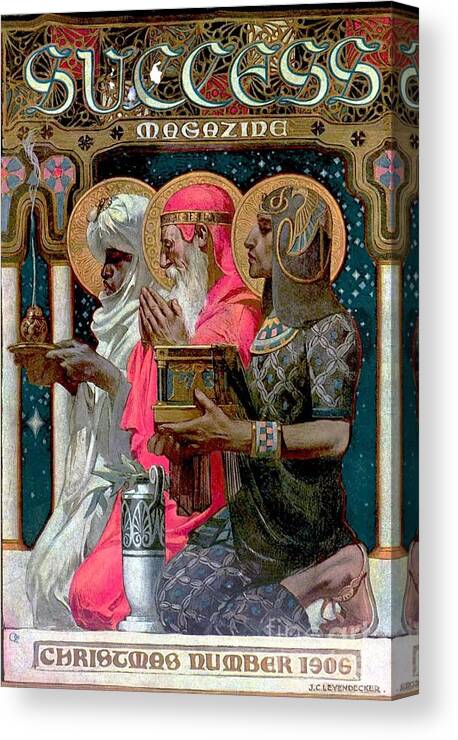 Joseph Christian Leyendecker Canvas Print featuring the painting Success Magazine Christmas by MotionAge Designs
