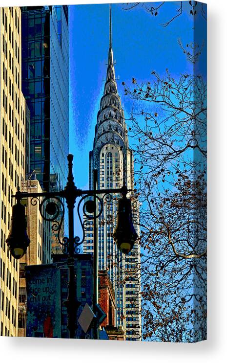 Manhattan Canvas Print featuring the photograph The Chrysler Building #2 by Allen Beatty