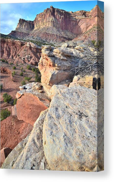 Capitol Reef National Park Canvas Print featuring the photograph The Ledge #2 by Ray Mathis