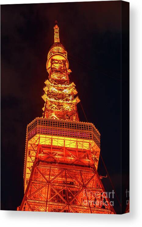 Tokyo Tower Canvas Print featuring the photograph Tokyo Tower Minato District #1 by Benny Marty