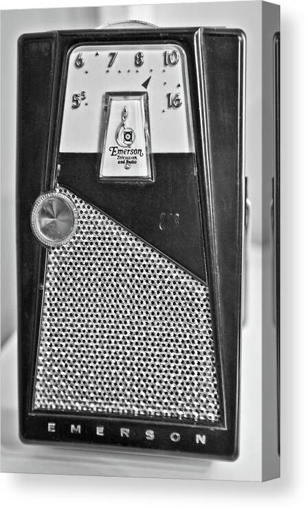 Transistor Canvas Print featuring the photograph Transistor Radio Blown Up by Matthew Bamberg