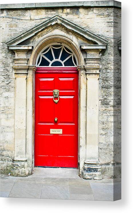 Access Canvas Print featuring the photograph Red door #10 by Tom Gowanlock