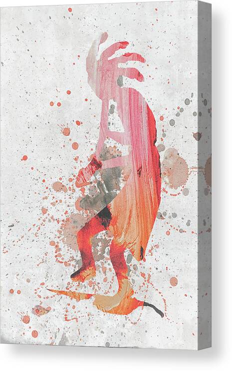 Kokopelli Canvas Print featuring the mixed media 10797 Kokopelli by Pamela Williams