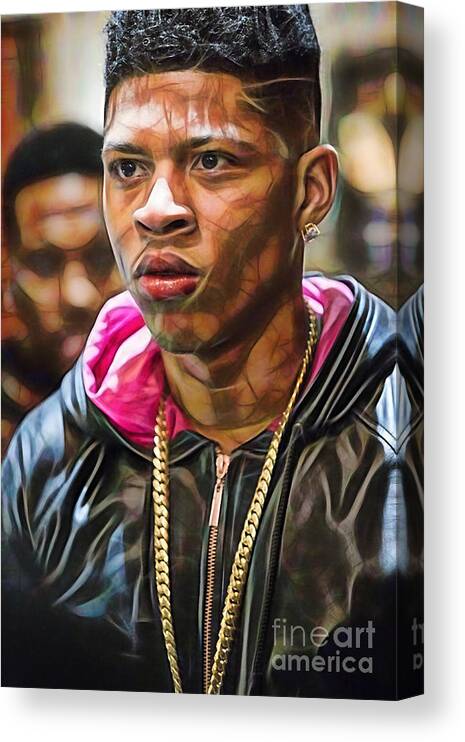Bryshere Gray Canvas Print featuring the mixed media Empire's Bryshere Gray Hakeem #11 by Marvin Blaine