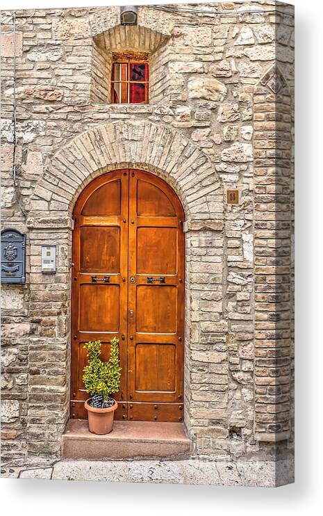 Assisi Canvas Print featuring the photograph 1164 Assisi Italy by Steve Sturgill