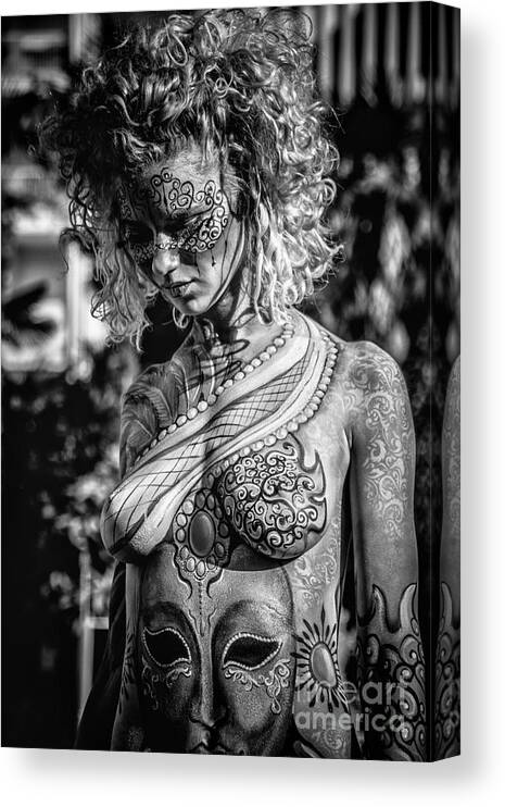 Bodypainting Canvas Print featuring the photograph Bodypainting by Traven Milovich