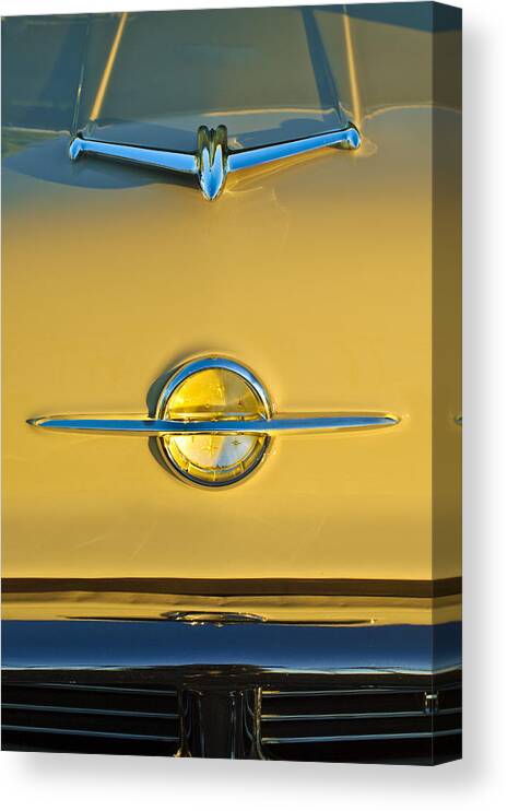 1956 Oldsmobile Canvas Print featuring the photograph 1956 Oldsmobile Hood Ornament by Jill Reger